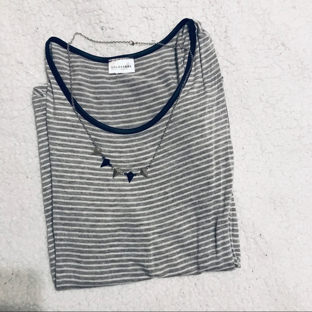 🔴4 for 25🔴 Goldspark Striped Super Soft Tank Top